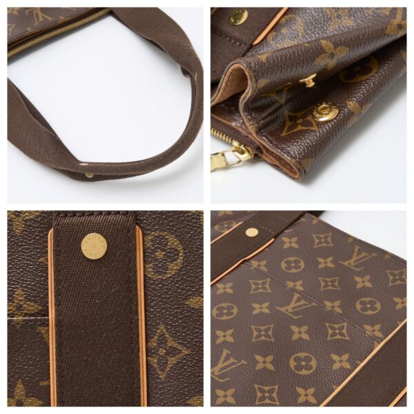 compass1715564165 Louis Vuitton Cabas Beaubourg Shoulder Bag Monogram Leather Brown