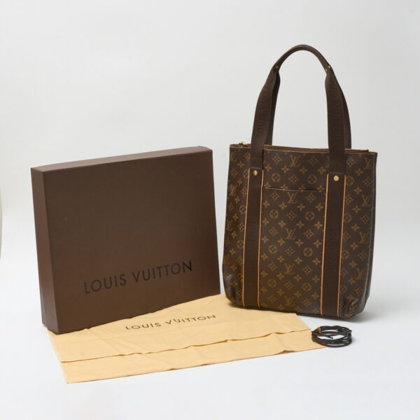 compass1715564174 Louis Vuitton Cabas Beaubourg Shoulder Bag Monogram Leather Brown