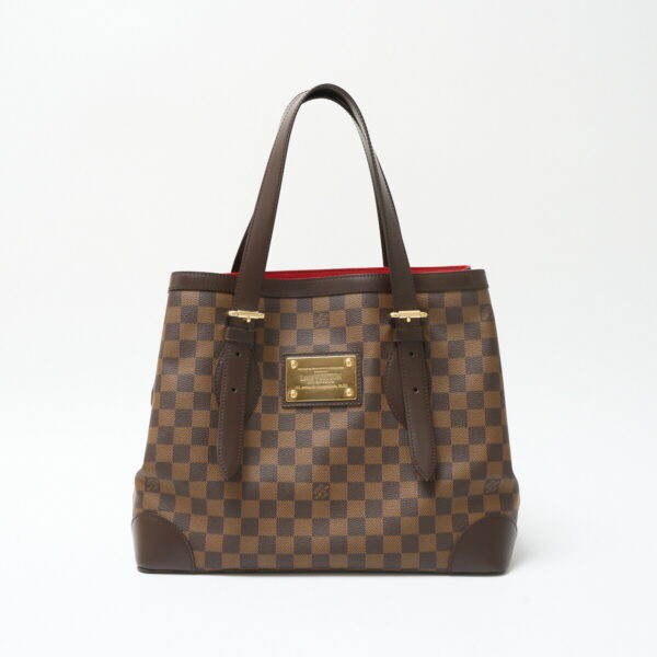 compass1715743029 Louis Vuitton Hampstead MM Tote Shoulder Bag Damier Brown