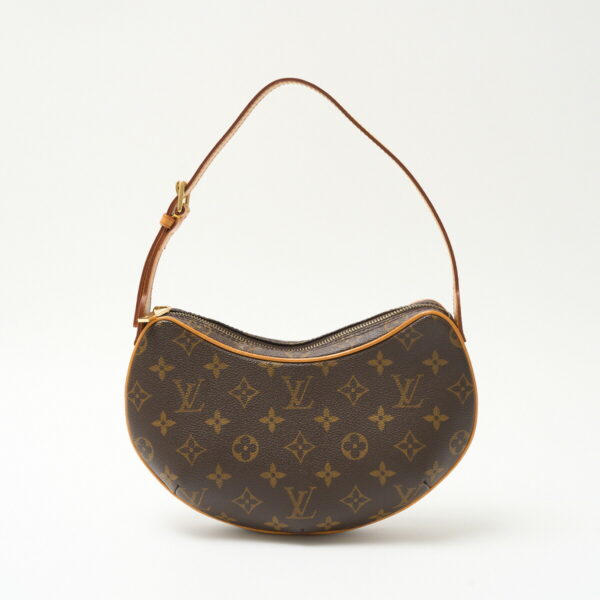 compass1715752798 Louis Vuitton Pochette Croissant 2way Shoulder Bag Monogram Brown