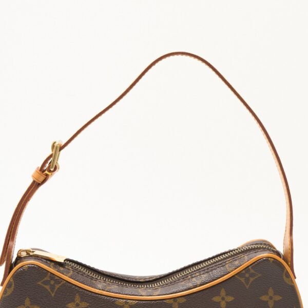 compass1715752826 Louis Vuitton Pochette Croissant 2way Shoulder Bag Monogram Brown