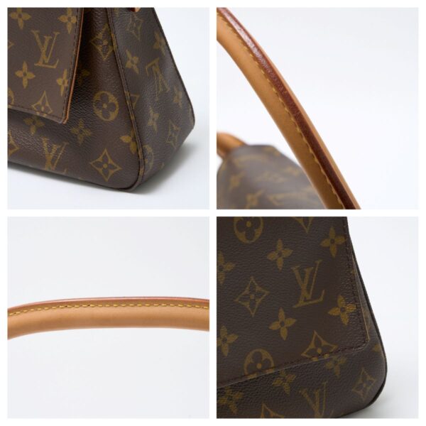 compass1715755251 Louis Vuitton Mini Looping 2way Hand Shoulder Bag Monogram Brown