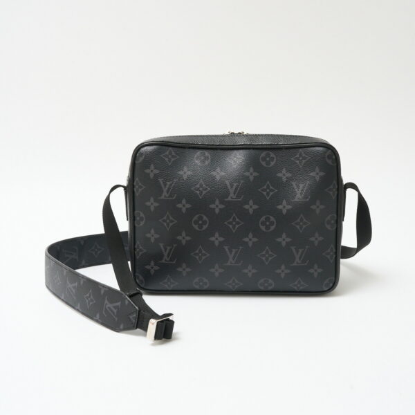 compass1715756771 Louis Vuitton Outdoor Messenger PM Shoulder Bag Taiga Leather Monogram Eclipse Black