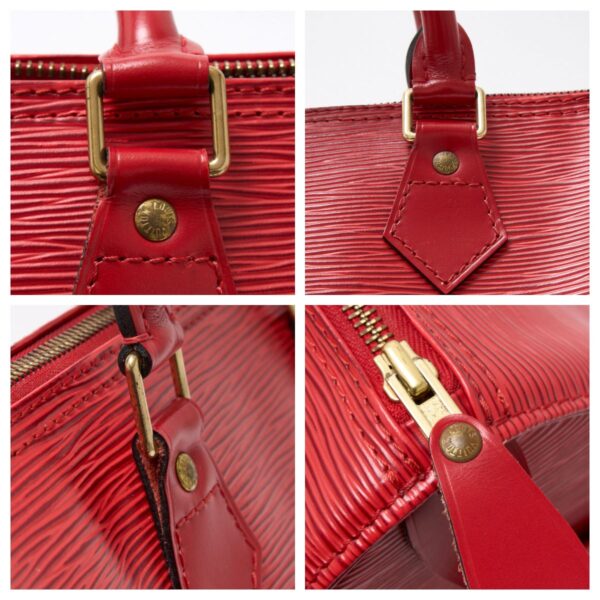 compass1715760931 Louis Vuitton Speedy 25 Mini Handbag Epi Leather Castilian Red