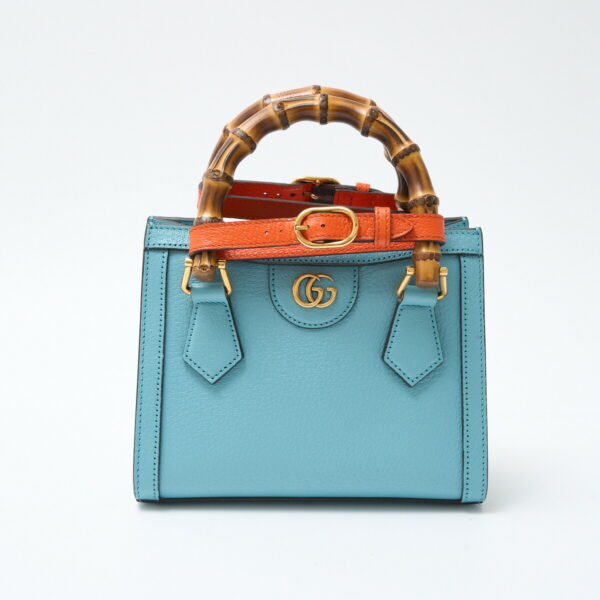 compass1715843158 Gucci Diana Mini Tote Leather Blue Orange