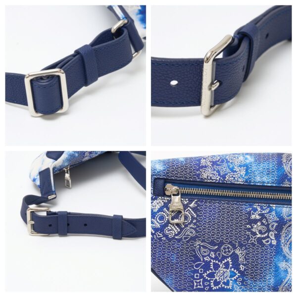 compass1717478807 Louis Vuitton Discovery Bum Bag Monogram Bandana Leather Blue