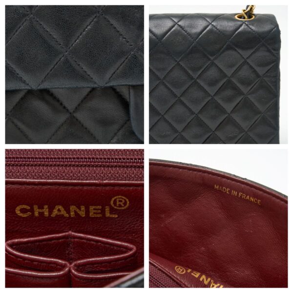 compass1717491012 Chanel Lambskin Mini Shoulder Bag Black