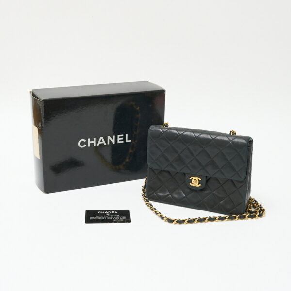 compass1717491027 Chanel Lambskin Mini Shoulder Bag Black