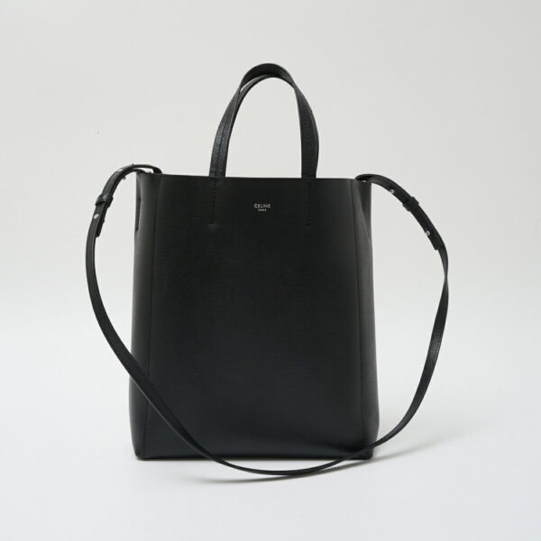 compass1717552831 Celine Vertical Hippo Bag Calfskin Leather Black