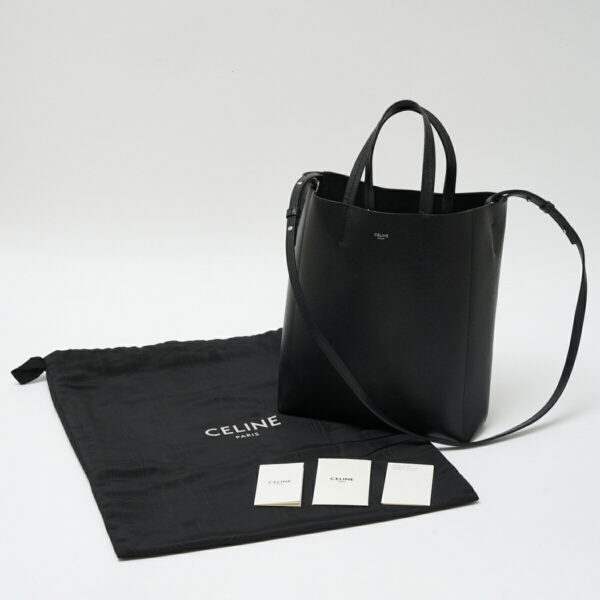 compass1717552891 Celine Vertical Hippo Bag Calfskin Leather Black