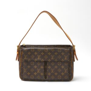 compass1718618553 Louis Vuitton Cite GM Monogram Shoulder Bag Brown