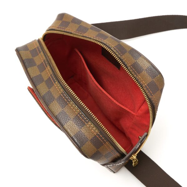 compass1719189346 Louis Vuitton Olaf PM Crossbody Shoulder Bag Damier Ebene Leather Brown