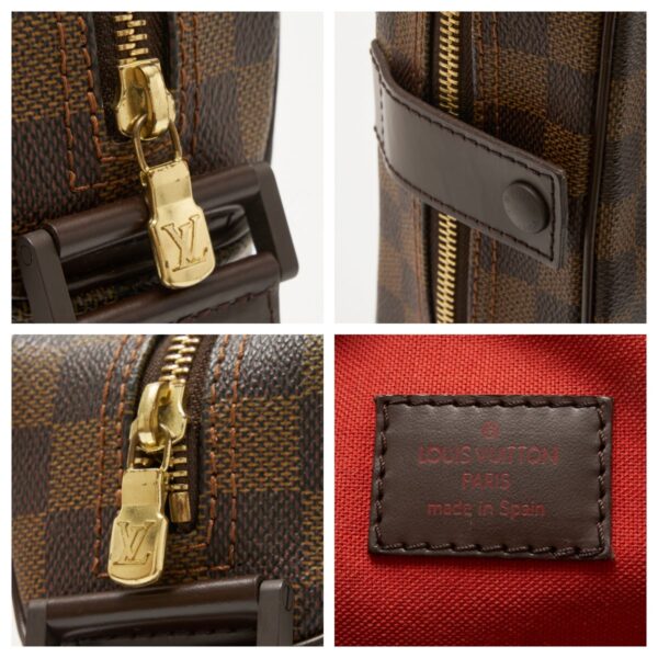 compass1719189366 Louis Vuitton Olaf PM Crossbody Shoulder Bag Damier Ebene Leather Brown