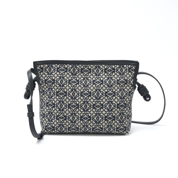 compass1721976799 Loewe Flamenco Mini Anagram Jacquard Calfskin Bag Black