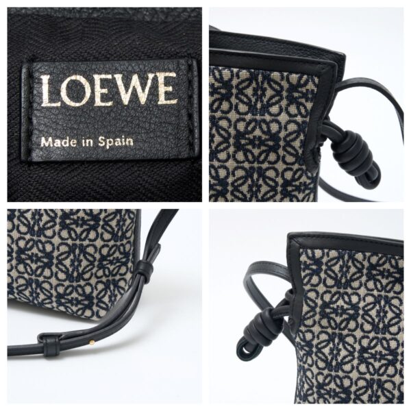 compass1721976822 Loewe Flamenco Mini Anagram Jacquard Calfskin Bag Black