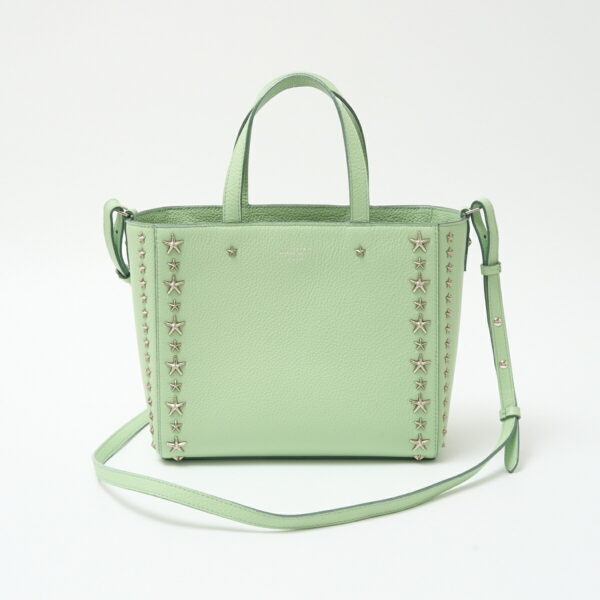 compass1722054879 Jimmy Choo Pegasi Tote Mini Handbag Leather Green