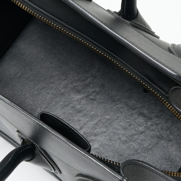 compass1723531865 Celine Luggage Medium Handbag Leather Black