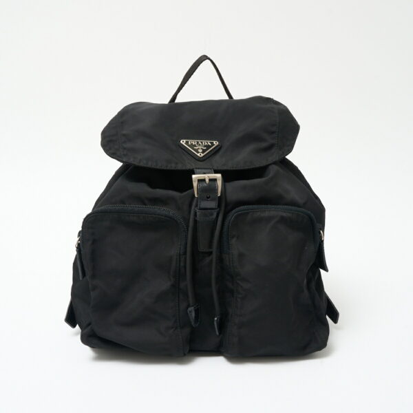 compass1723534116 Prada Nylon Mini Rucksack Backpack Black