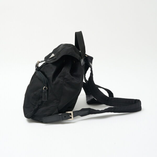 compass1723534122 Prada Nylon Mini Rucksack Backpack Black