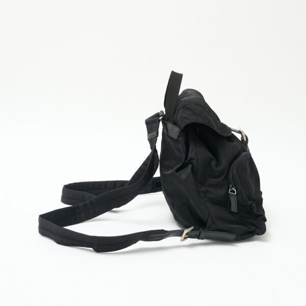 compass1723534137 Prada Nylon Mini Rucksack Backpack Black