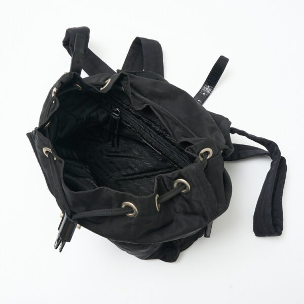 compass1723534148 Prada Nylon Mini Rucksack Backpack Black