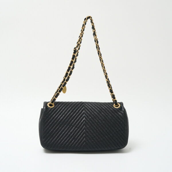 compass1723535330 Chanel V Stitch Chain Bag Lambskin Black