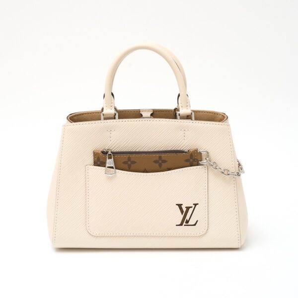 compass1724658553 Louis Vuitton Marelle Tote BB 2way Bag Epi Grain Leather White