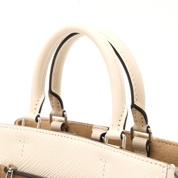 compass1724658620 Louis Vuitton Marelle Tote BB 2way Bag Epi Grain Leather White