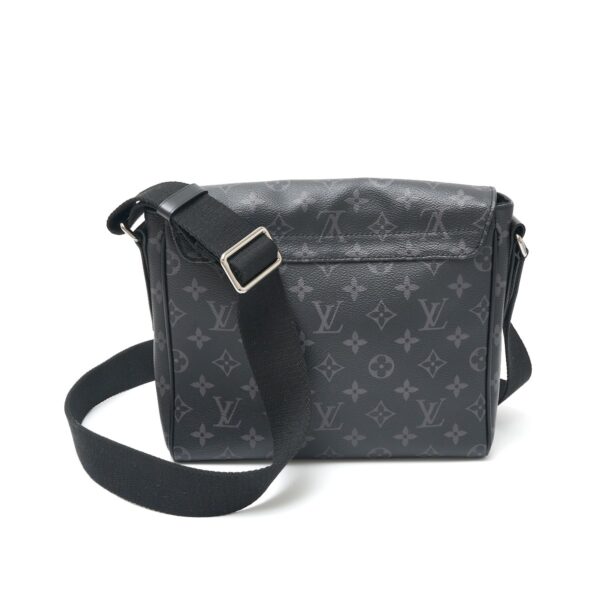 compass1724746740 Louis Vuitton District PM NM Shoulder Bag Monogram Eclipse Leather Black Gray