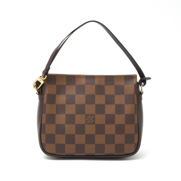 compass1724751128 Louis Vuitton Truth Mini Handbag Pouch Damier Ebene Leather Brown