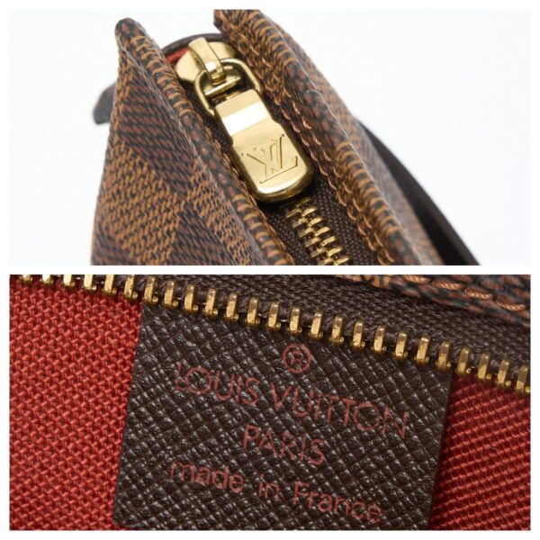 compass1724751173 Louis Vuitton Truth Mini Handbag Pouch Damier Ebene Leather Brown