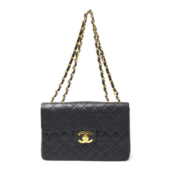 compass1724816049 Chanel Matelasse Double Chain Shoulder Bag Lambskin Black