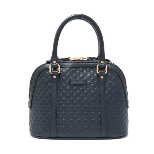 compass1724822022 Gucci Micro Guccisima Handbag Leather Navy