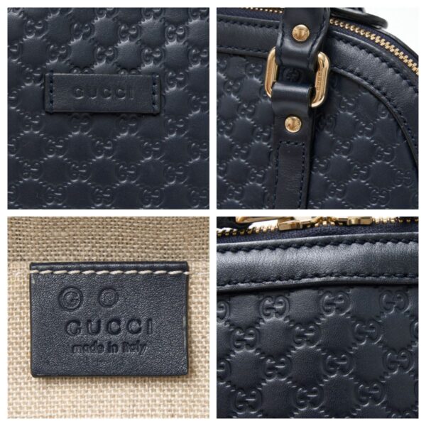 compass1724822080 Gucci Micro Guccisima Handbag Leather Navy