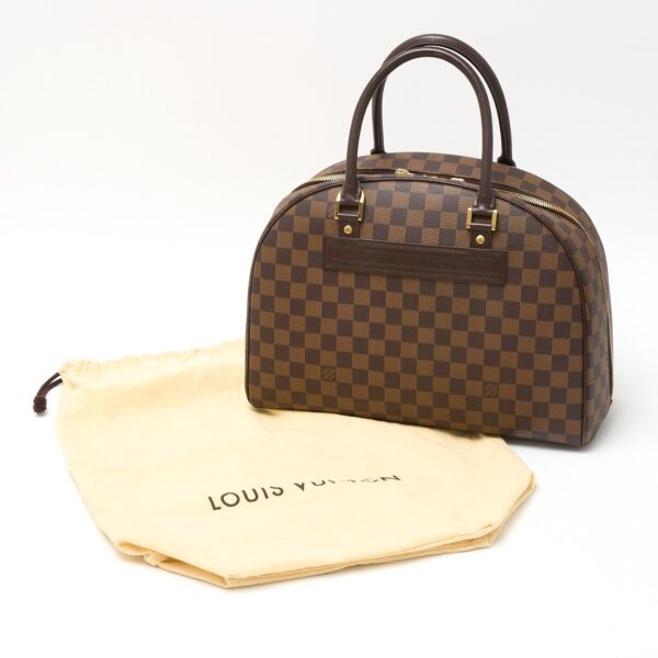 compass1724903444 Louis Vuitton Nolita Handbag Damier Leather Brown