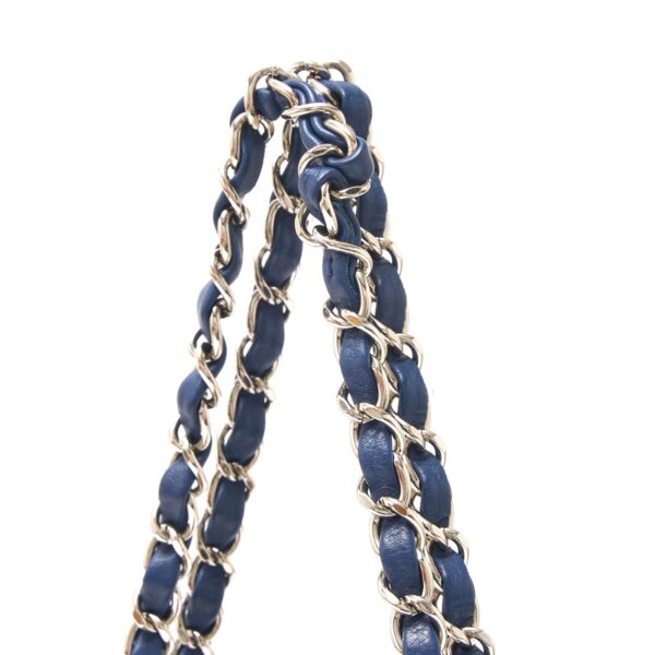 compass1726033111 Chanel Tweed Chain Bag Leather Multi Blue