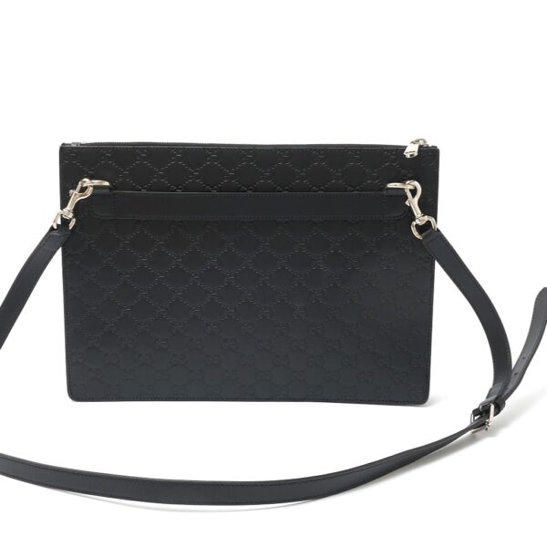 compass1726039473 Gucci Guccisima Shoulder Bag Leather Black