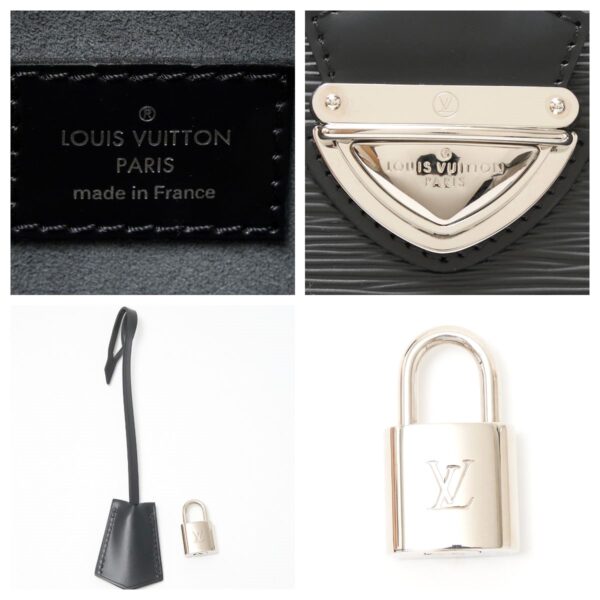 compass1726046475 Louis Vuitton Pont Neuf GM Handbag Epi Leather Black