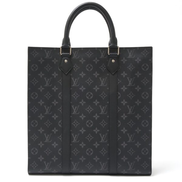 compass1726046690 Louis Vuitton Sac Plat Cross Handbag Monogram Eclipse Leather Black Gray