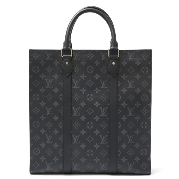 compass1726046703 Louis Vuitton Sac Plat Cross Handbag Monogram Eclipse Leather Black Gray