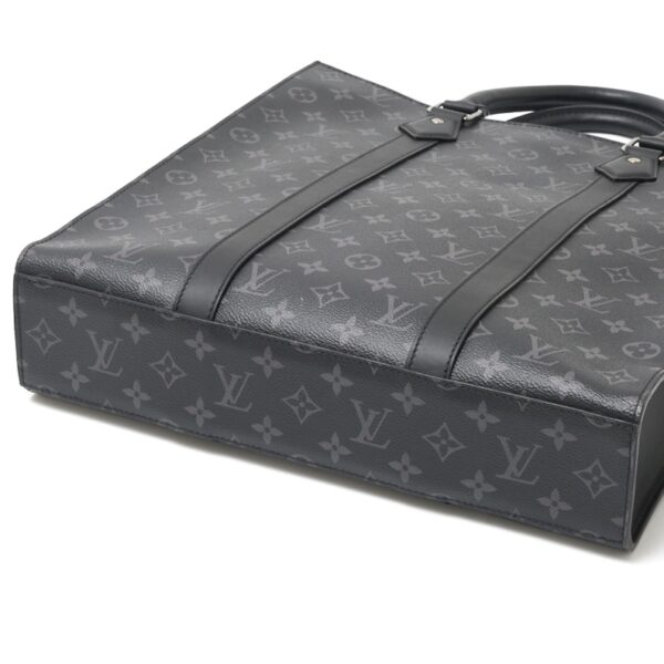 compass1726046743 Louis Vuitton Sac Plat Cross Handbag Monogram Eclipse Leather Black Gray