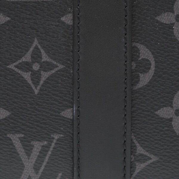 compass1726046758 Louis Vuitton Sac Plat Cross Handbag Monogram Eclipse Leather Black Gray