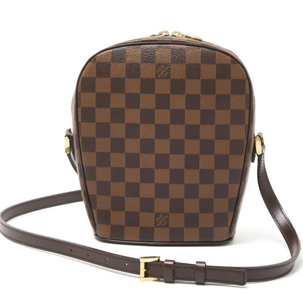 compass1726048180 Louis Vuitton Ipanema PM Shoulder Bag Damier Leather Brown