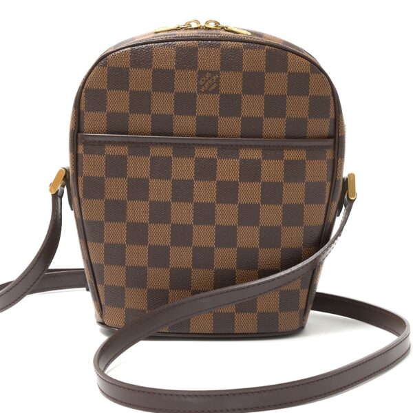 compass1726048206 Louis Vuitton Ipanema PM Shoulder Bag Damier Leather Brown