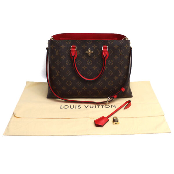 dc23 0915 36 923 Louis Vuitton Flower Tote 2Way Shoulder Bag Coquelicot Red