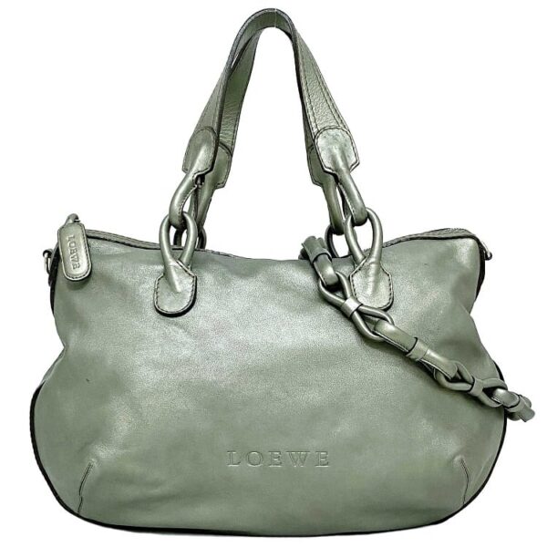 ec 18726 1 Loewe 2Way Bag Leather Green