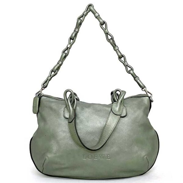 ec 18726 4 Loewe 2Way Bag Leather Green