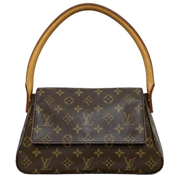 ec 18755 1 Louis Vuitton Mini Looping Shoulder Bag Monogram Canvas Brown Beige