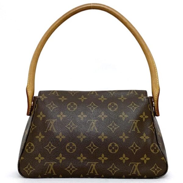 ec 18755 3 Louis Vuitton Mini Looping Shoulder Bag Monogram Canvas Brown Beige