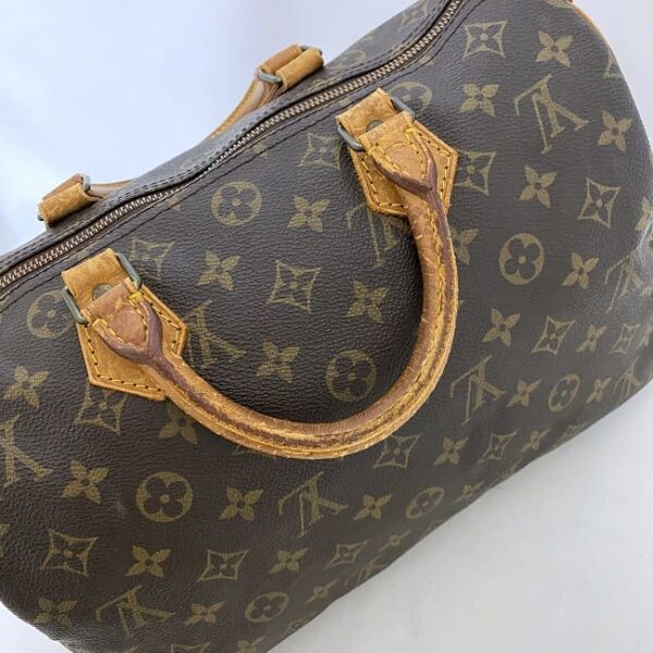 ec 18756 7 Louis Vuitton Speedy 30 Mini Bag Monogram Canvas Brown Beige